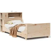 vidaXL Lit en bois massif sans matelas 75x190 cm pin
