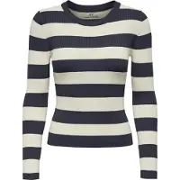 JDY Pull-over 'JDYPlum' bleu nuit / blanc