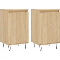 vidaXL Sideboards 2 pcs. chêne Sonoma 40x35x70 cm bois composite