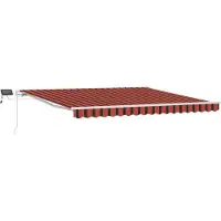 vidaXL Store extensible orange et marron 400 x 300 cm