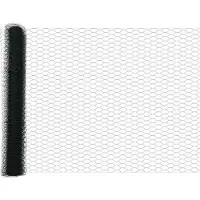 vidaXL Pied de clôture hexagonal stable, 50 x 1 m, acier revêtu de PVC