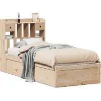 vidaXL Lit en bois massif sans matelas 90x190 cm pin