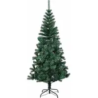 vidaXL Sapin de Noël artificiel pré-éclairé Vert 180 cm PVC et métal