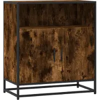 vidaXL Sideboard chêne fumé 68x35x76 cm bois composite