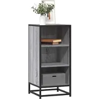 vidaXL Sideboard Gris Sonoma 35,5x35x76 cm Bois composite et métal