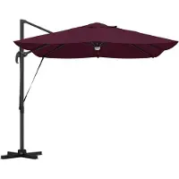 vidaXL Parasol rouge bordeaux 351 x 250 x 253 cm