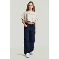 G-Star T-shirt Fille Boxy Cropped - Beige - Fille