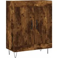 vidaXL Highboard chêne fumé 69,5x34x180 cm bois composite