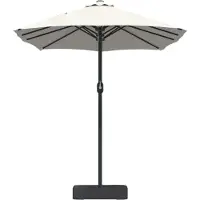 vidaXL Parasol de jardin sable et anthracite 385 x 209 x 244 cm