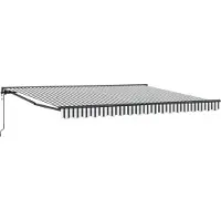vidaXL Cadre d'auvent anthracite et blanc 400 x 300 cm