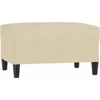 vidaXL Repose-pied Crème 70x55x41 cm Tissu