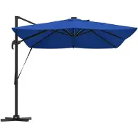 vidaXL Parasol avec barres lumineuses LED bleu azur 352 x 251 x 265 cm