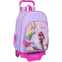 Unicorn Academy Wheeled Backpack Violet Enfants