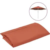 vidaXL Housse de rechange pour parasol Terracotta-Rouge 300 cm