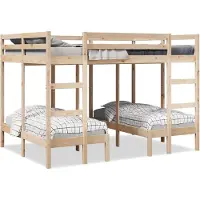 vidaXL Lit superposé triple 140x200/70x140 cm pin massif