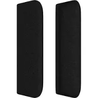 vidaXL Tête de lit avec oreilles Noir 183x16x78/88 cm Tissu