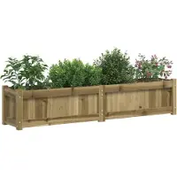 vidaXL Jardinière 150x31x31 cm bois de pin imprégné