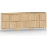 vidaXL Sideboards 3 pièces chêne Sonoma 60x35x70 cm bois composite