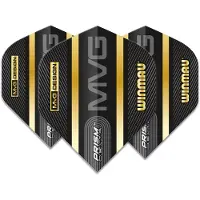 Winmau Prism Delta Flights - MvG Black and Gold Stripes