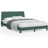 vidaXL Cadre de lit sans matelas "Hanko" vert foncé 120x200 cm velours