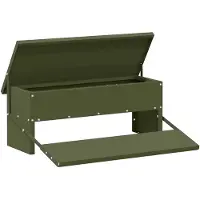 vidaXL Pied de poule Olive vert 48,5 x 39,5 x 19 cm