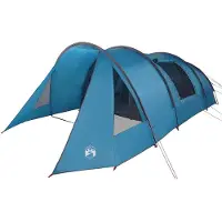 vidaXL Tente tunnel pour 5 personnes, bleue et grise, 805 x 405 x 211 cm