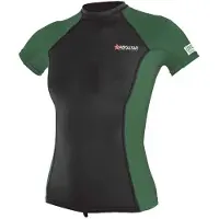 Abysstar Malibu Short Sleeve Rash Guard Vert S Femme