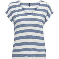 ONLY T-shirt saphir / blanc