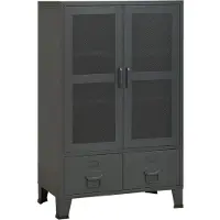 vidaXL Coffre de rangement industriel Anthracite 70x40x115 cm Métal