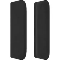 vidaXL Tête de lit avec oreilles noir 93x16x118/128 cm velours