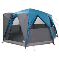 vidaXL Tente pour 6 personnes avec toit, bleue, 425 x 396 x 222 cm