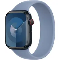 Apple Bracelet Boucle unique en Silicone Watch | 44/45/46/49 mm - Taille 10 - Winter Blue