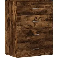 vidaXL Sideboard chêne fumé 60x39x80 cm bois composite
