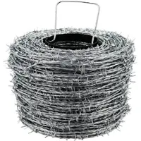 Aquagart 350 m fil de fer barbelé galvanisé, 1,6 / 1,7 mm pour clôture de protection contre la faune sauvage, clôture forestière, grillage noué