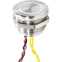 Renkforce RF-4707816 Bouton-poussoir de sonnette éclairé, avec piezo simple Acier inoxydable, blanc 24 V/0,3 A (RF-4707816)