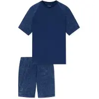 Schiesser Pyjama long ' Modern Essentials ' bleu marine