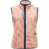 Peak Performance - Polaire sans-manches sherpa - W Graphic Pile Vest Topo Swirl pour Femme - Taille XS - Rose