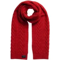 Superdry Cable Lux Scarf Rouge Femme