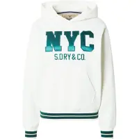 Superdry Sweat-shirt crème / vert foncé