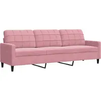 vidaXL Ensemble de canapés 4 pièces avec coussins Rose velours