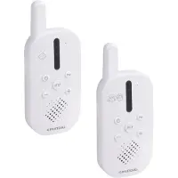 Grundig Babyphone audio DECT - Babyphone d'une portée de 150 m - Unité parents et unité bébé - avec indicateur sonore à LED et fonction interphone - Accessoires pour chambre de bébé - Blanc
