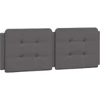 vidaXL Coussin de tête de lit "Zadar" Gris 120 cm Similicuir
