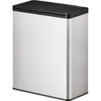 EKO - Essential Touch Recycler Poubelle 20+20 litres - Stainless steel Polypropylene - mat inox, noir
