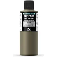Vallejo Primers Peinture Acrylique Olive Drab Séchage Rapide, 200ml. Pour Aérographe Pour Maquettes Et Figurines-