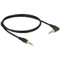 DeLOCK - Câble audio - mini jack 4 pôles mâle pour mini jack 4 pôles mâle incliné - 1 m - noir