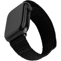 FIXED Bracelet en nylon pour Apple Watch 42/44/45/46 mm, Noir