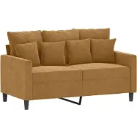 vidaXL Canapé à 2 places Marron 120 cm Velours