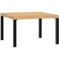 vidaXL Table basse de jardin noire 65x65x40 cm aluminium