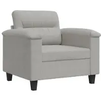 vidaXL Fauteuil gris clair 60 cm Tissu microfibre
