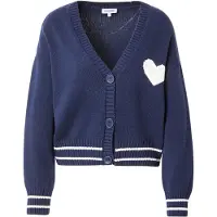 More & more Cardigan bleu foncé / blanc